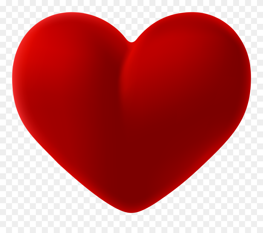 Beautiful Heart Png Transparent Clip Art - Red Heart Clip Art Free