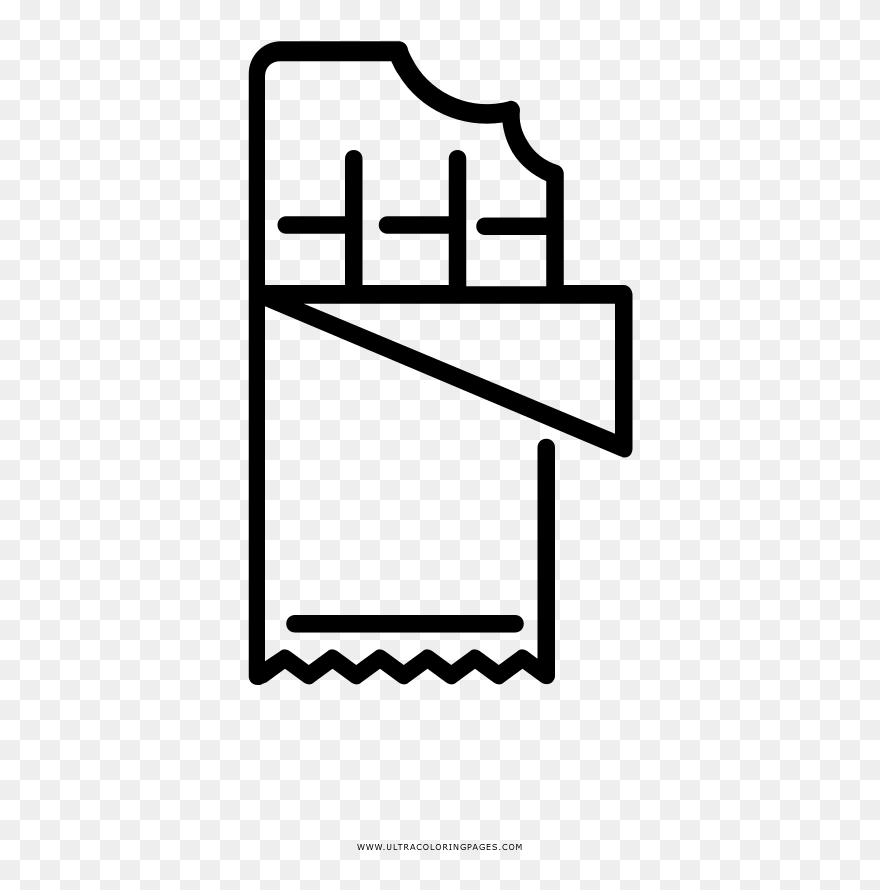 Chocolate Bar Coloring Page Clipart