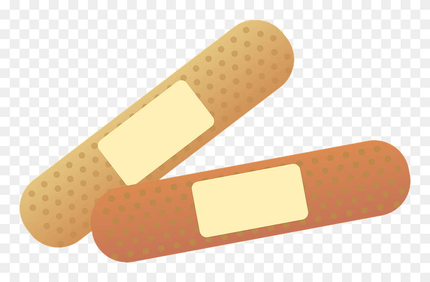 Adhesive Bandage Clipart - バンド エイド イラスト フリー - Png Download