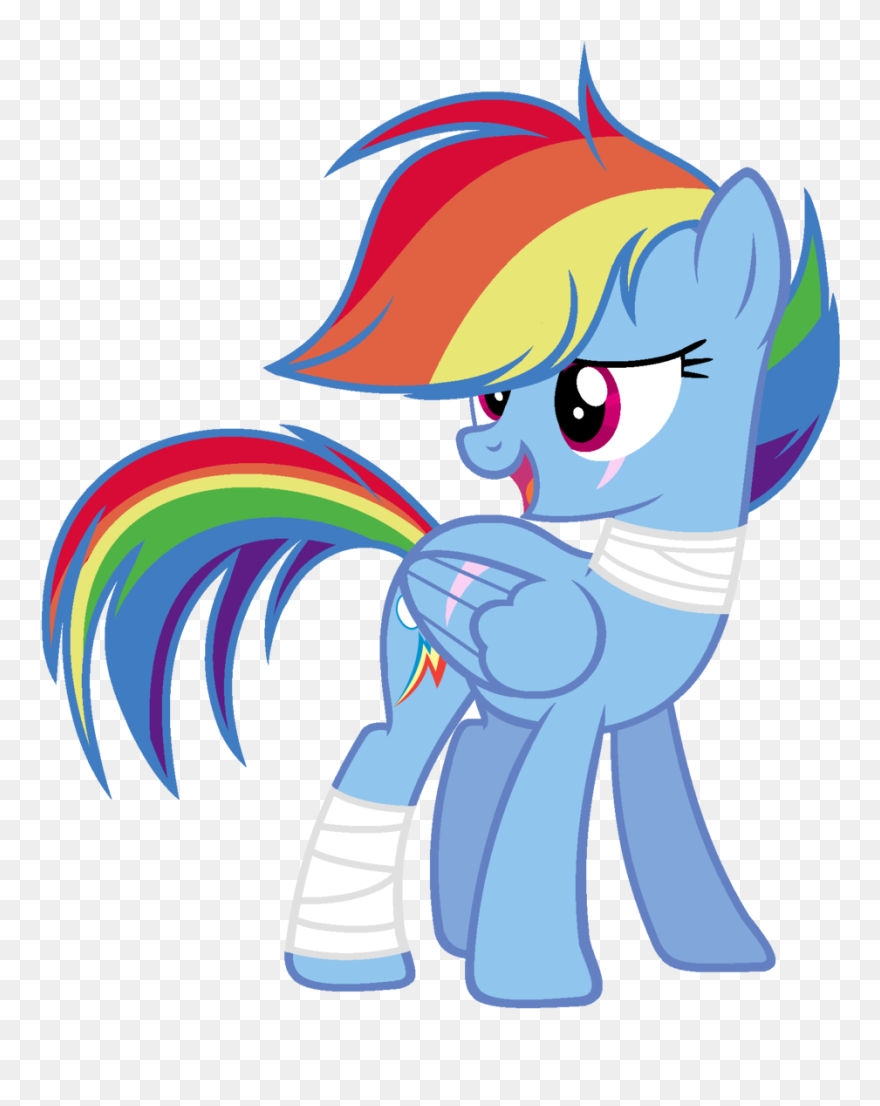 Transparent Bandage Simple - Rainbow Dash Different Hairstyles Clipart
