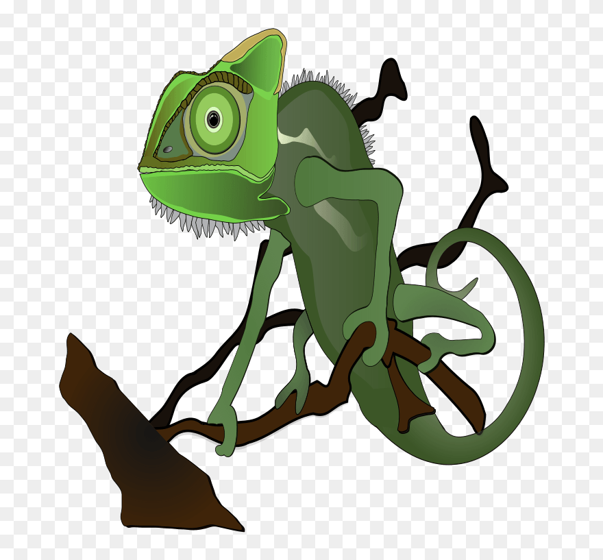 Tropical Rainforest Clipart - Chameleon Clip Art - Png Download