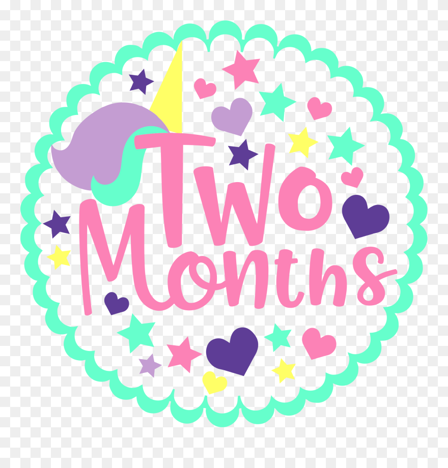 Happy Birthday Two Months Clipart