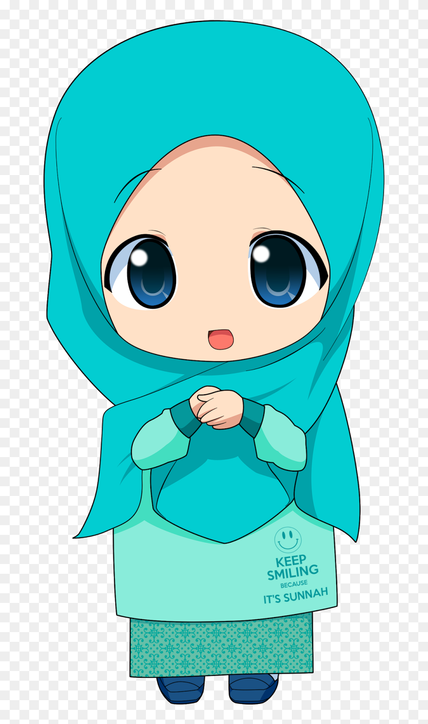 Anime Girl Hijab Clipart