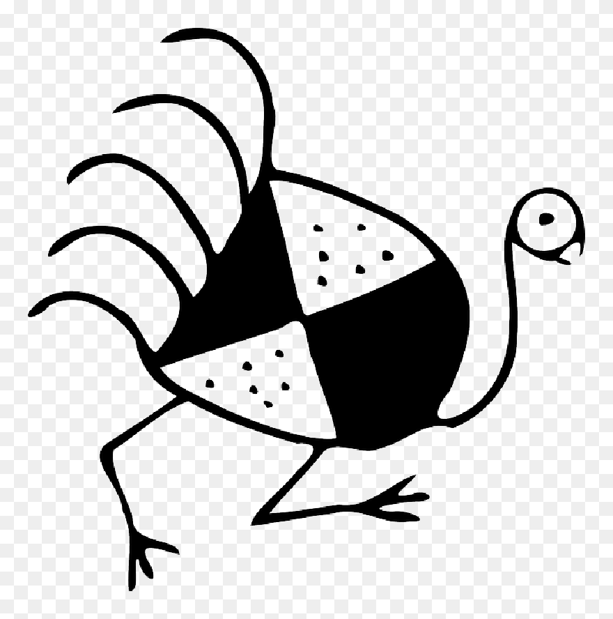 Ostrich, Ancient, Animal, Argentina, Ethnic, Tribal - Arte Animales Aborigenes Argentina Clipart