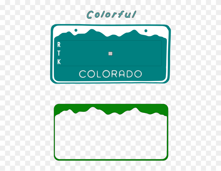 Text,line,green - Colorado License Plate Clip Art - Png Download