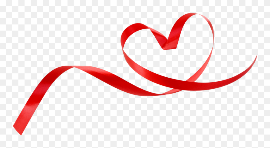 Transparent Background Ribbon Heart Png Clipart