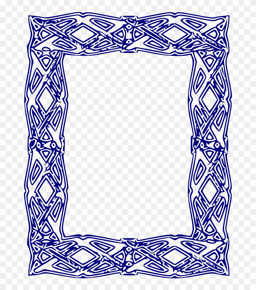 Blue Border 2 Svg Clip Arts - Frame Outline Png Transparent Png