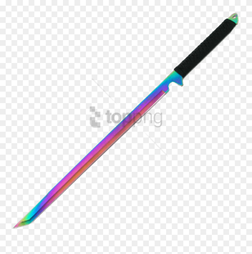 Free Png Rainbow Sword Png Image With Transparent Background - Sabre Clipart