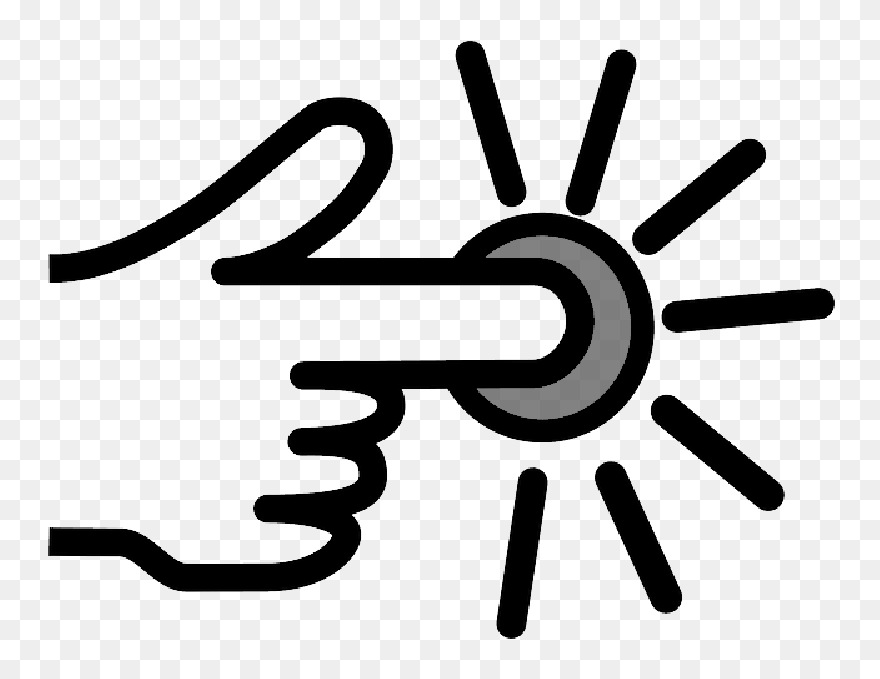 Sign, Switch, Hand, Button, Finger, Press, Icon - Hand Pointing Cartoon Png Clipart