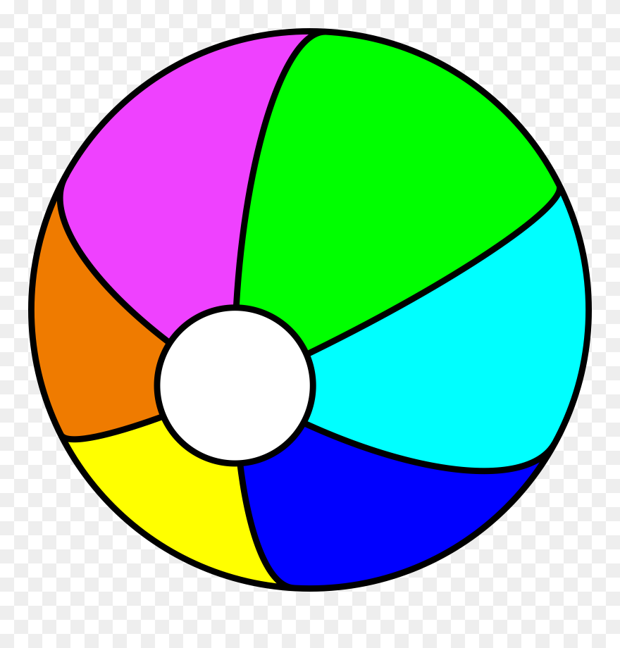 Beach Ball Clip Art - Png Download