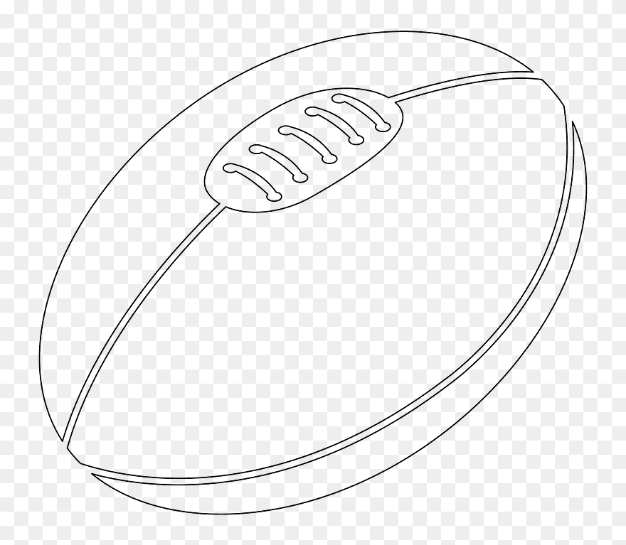 Rugby Ball Drawing Easy Clipart