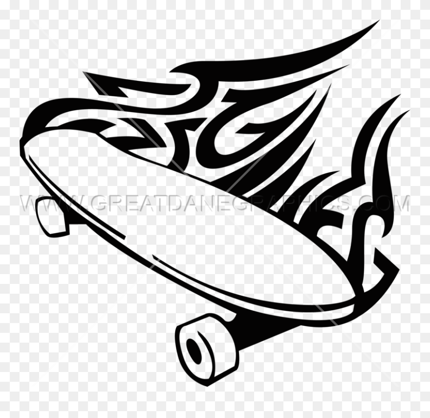 Youtube Clipart Skateboard - Skateboard Tribal - Png Download