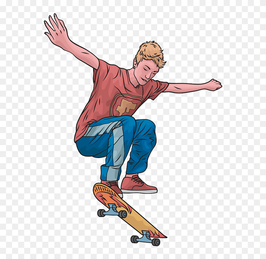 Skateboarding Trick Clipart - Skateboarding - Png Download