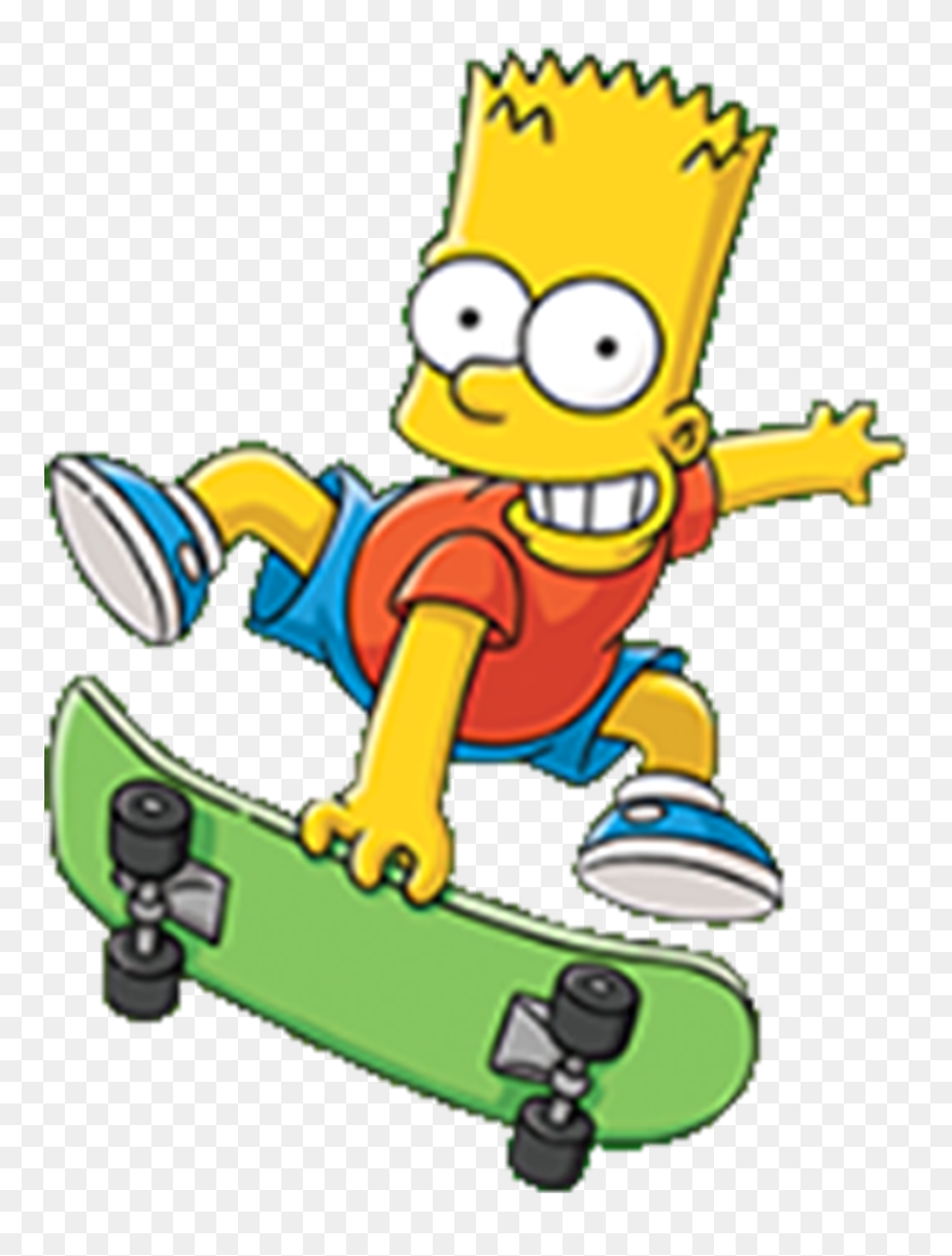 Tapped Out Bart Simpson Krusty The Clown Homer Simpson - Bart Simpson En Skate Clipart