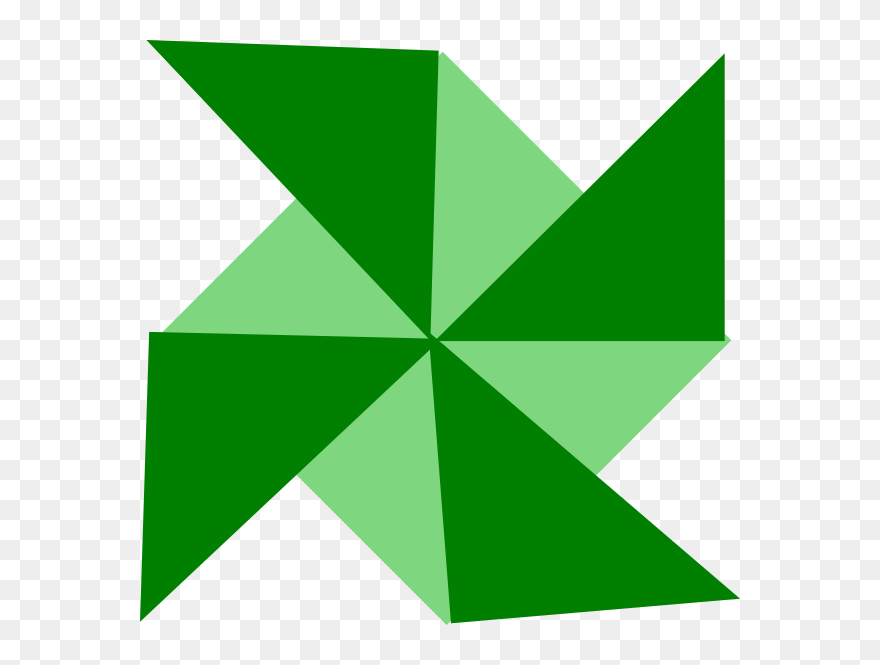 Transparent Pinwheel Clipart - Green Pinwheel Clipart - Png Download