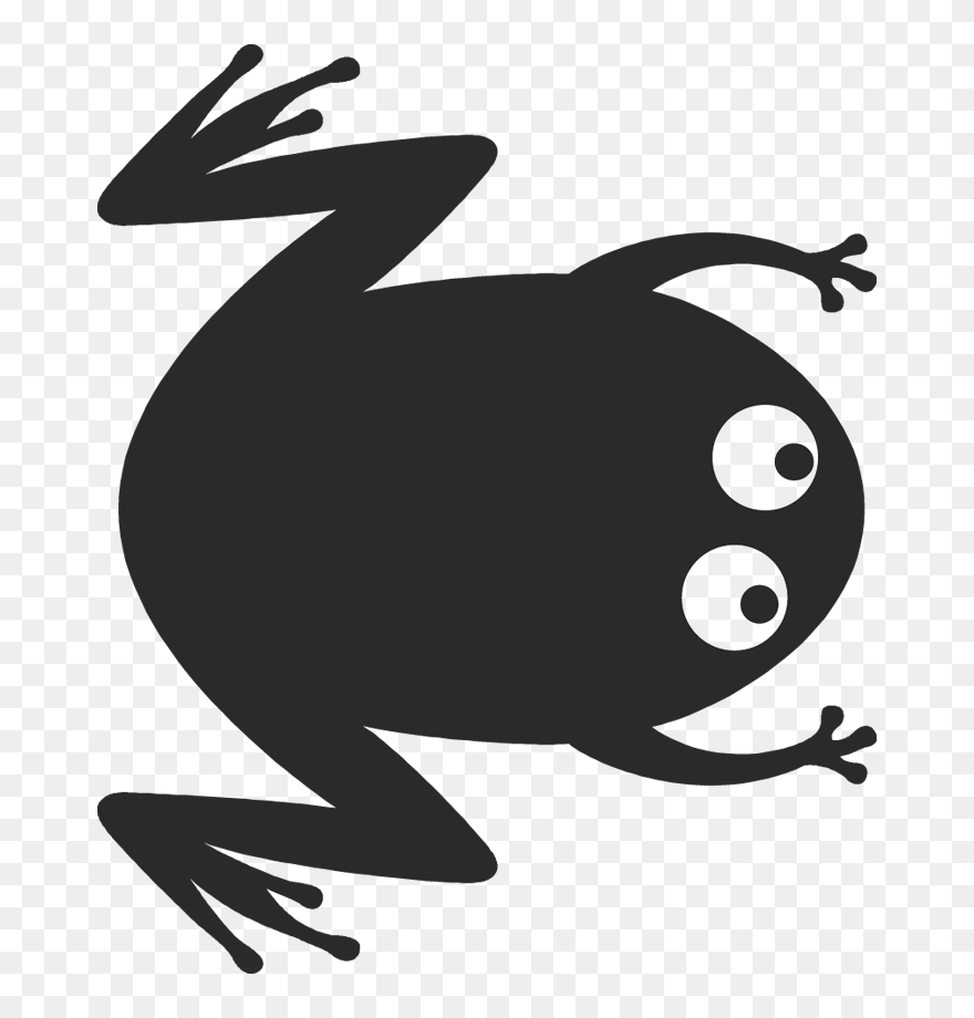 Sticker Decal Clip Art Frog Silhouette - Naklejka Żaba Na Samochód - Png Download