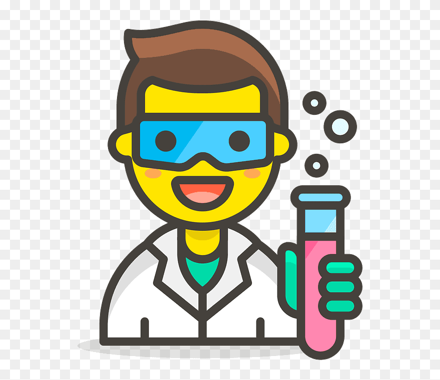 Man Scientist Emoji Clipart - Scientist Icon Png Transparent Png