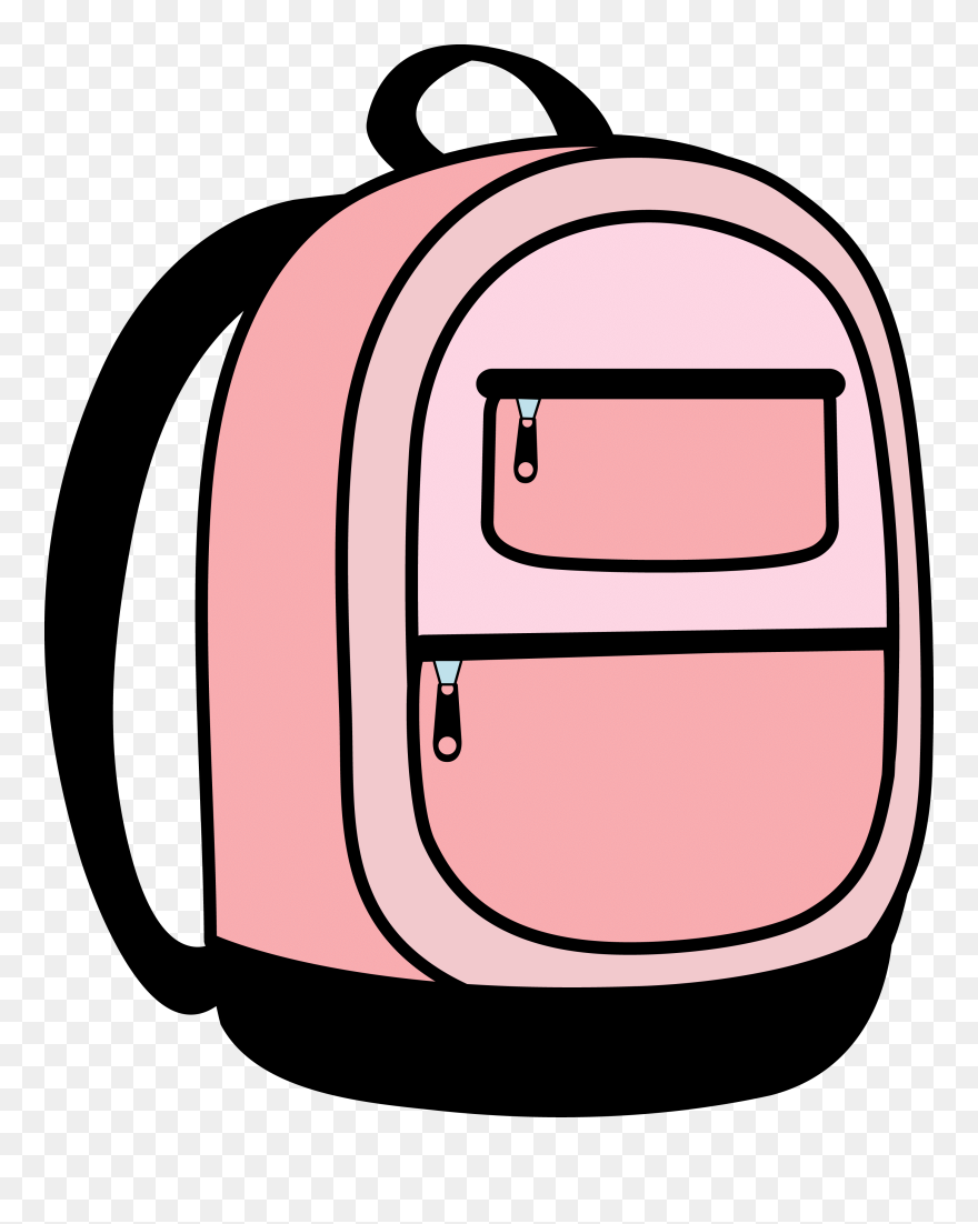 School Bags For Kids Clipart Pink - Pink Backpack Clipart - Png Download