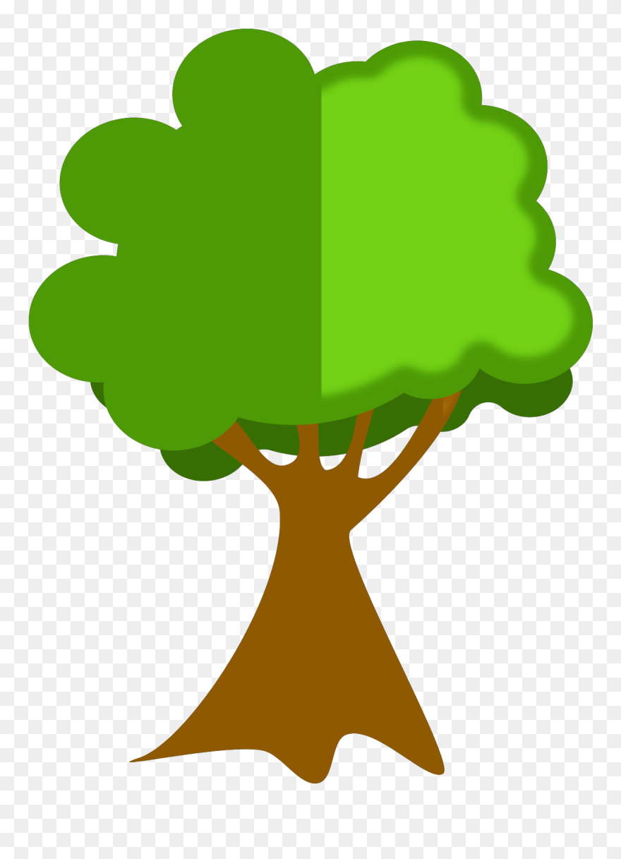 Trees And Flowers Cartoon Clipart