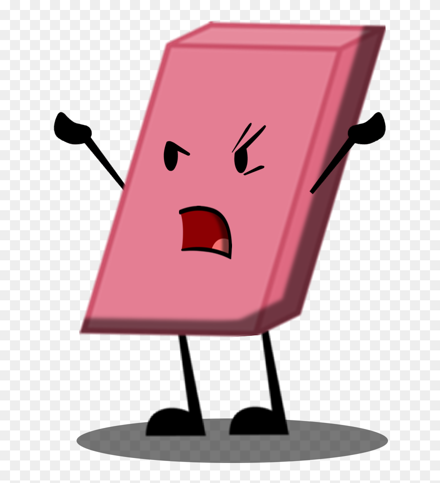 Eraser Clipart Pink Eraser - Bfdi Eraser Mad - Png Download