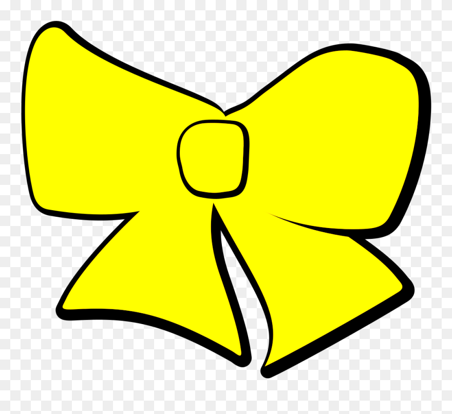 Clip Art At Clker Com Vector Online - Yellow Bow Clipart - Png Download