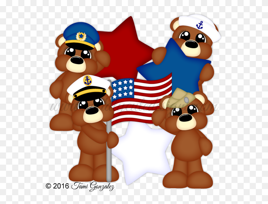 Transparent Sleeping Bear Clipart - Military Bear Clip Art - Png Download