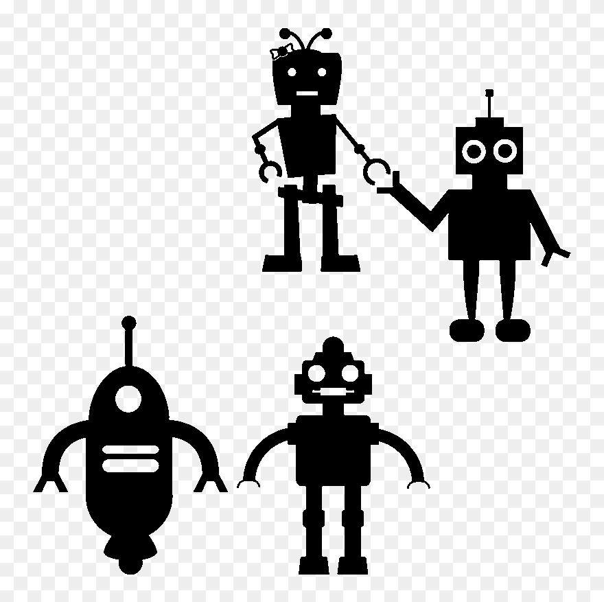 Robot Pictogram Blue Clipart