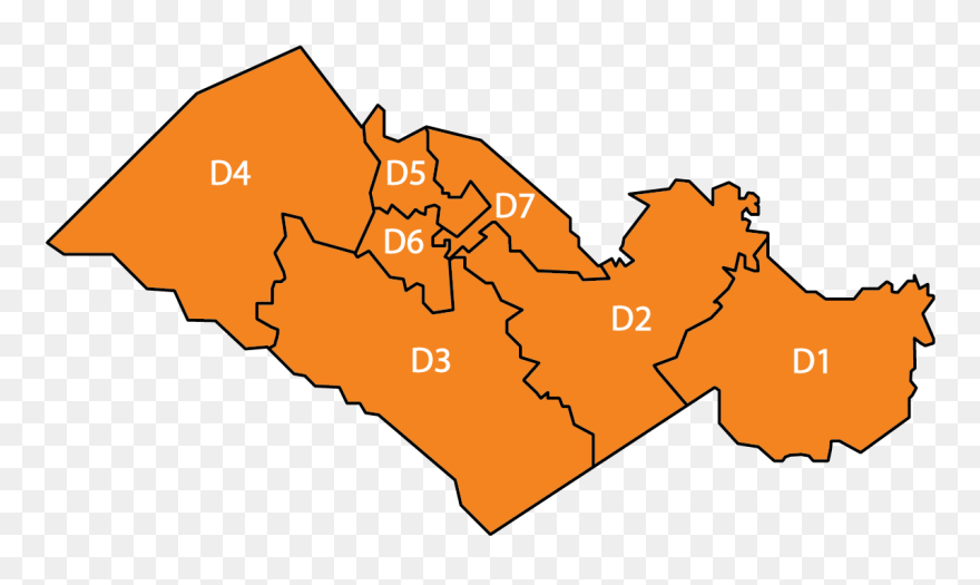 County Districts - Orangeburg County House District Map Clipart