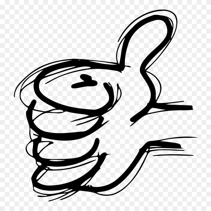 Sketched Thumbs Up - Spitze Clipart