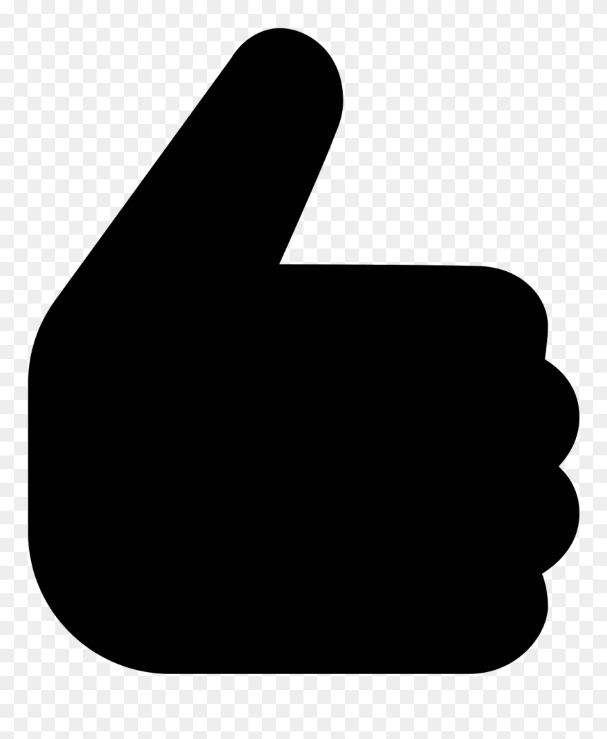 Thumb Vector Black - Thumb Signal Clipart