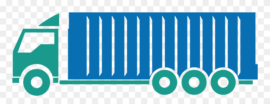 Transparent Truck Clipart - Container Truck Icon Png
