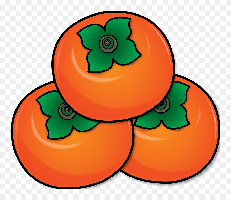Food Fruit Persimmon Clipart - フリー 素材 イラスト 柿 - Png Download