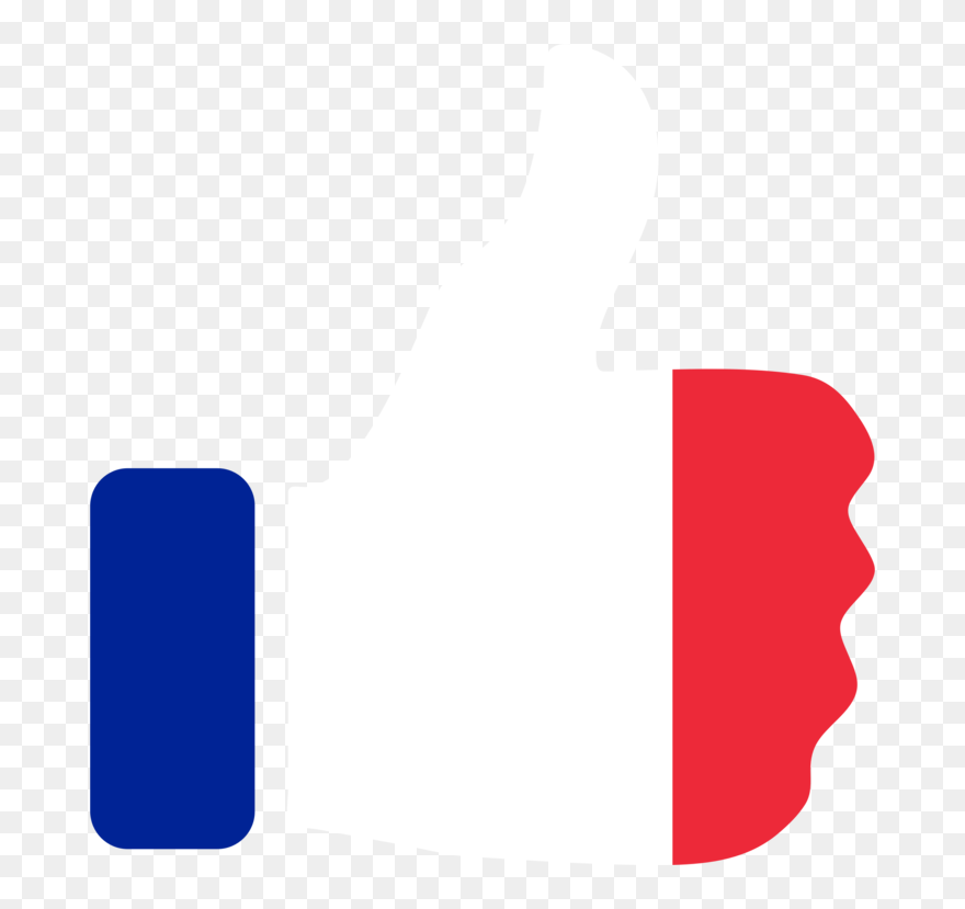 Red,material Property,logo - France With Thumbs Up Transparent Clipart