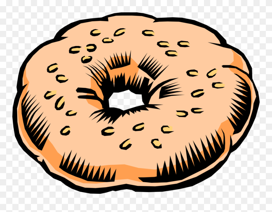 Bread Product Image Illustration - Transparent Background Vector Bagel Clip Art - Png Download