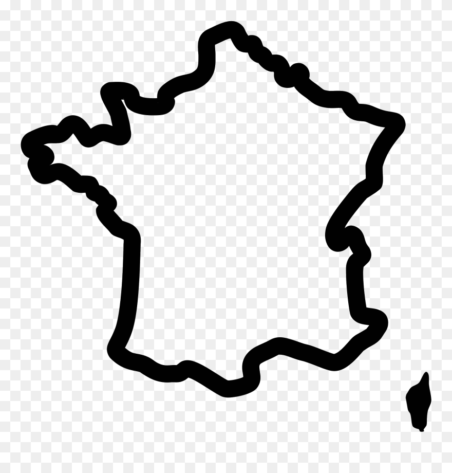 France Vector Clipart Free Library - France Map Icon Png Transparent Png