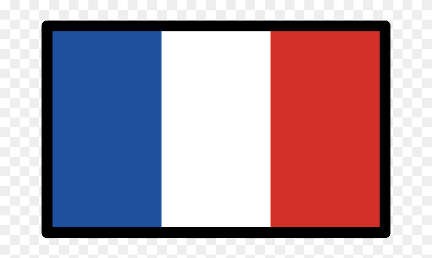 France Flag Emoji Clipart - Bandera Sin De Francia - Png Download