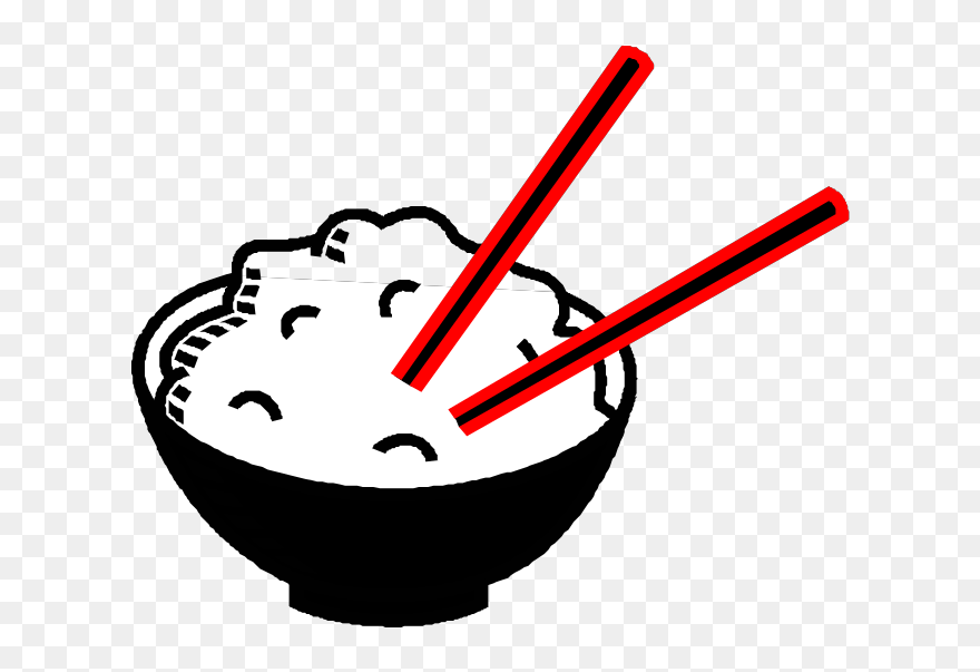 Rice Bowl Black And Red Svg Clip Arts - Cartoon Rice Bowl Png Transparent Png