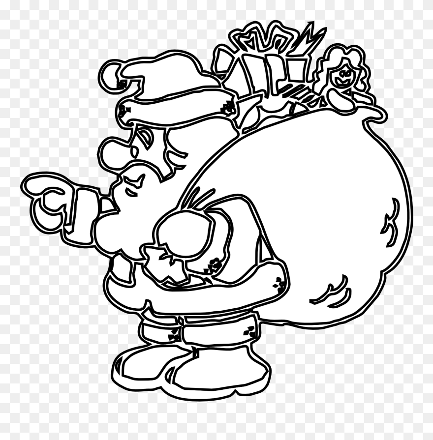 1979 X 2799 14 - Secret Santa Black And White Png Clipart