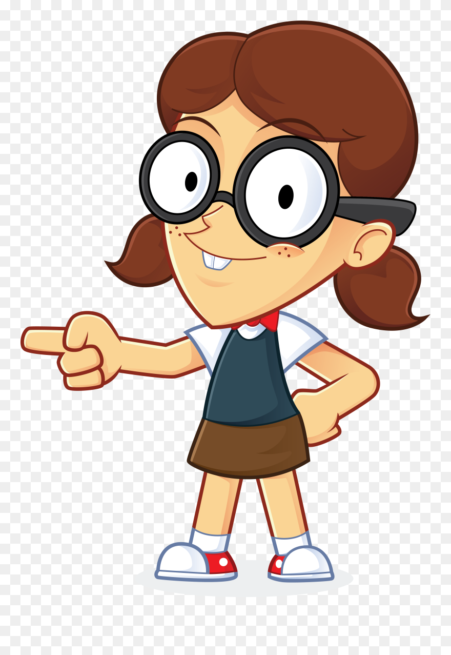 Image For Free Girl Geek Pointing People High Resolution - Girl Pointing Clipart Png Transparent Png