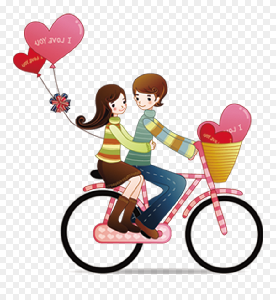 Romance Couple Love Cartoon Download Hq Png Clipart - Romantic Cartoon Couple Png Transparent Png