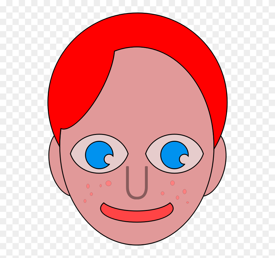 Nerdy Redhead With Blue Eyes - Foundation Clipart
