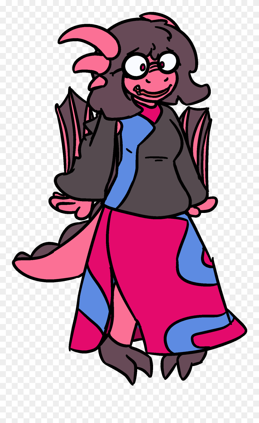 Brenda, The Dragon Nerd - Cartoon Clipart