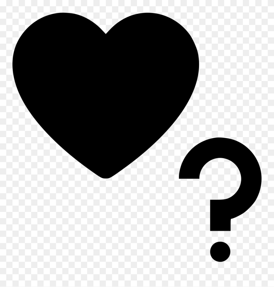 Transparent Question Mark Border Clipart - Heart With Question Mark In It Png