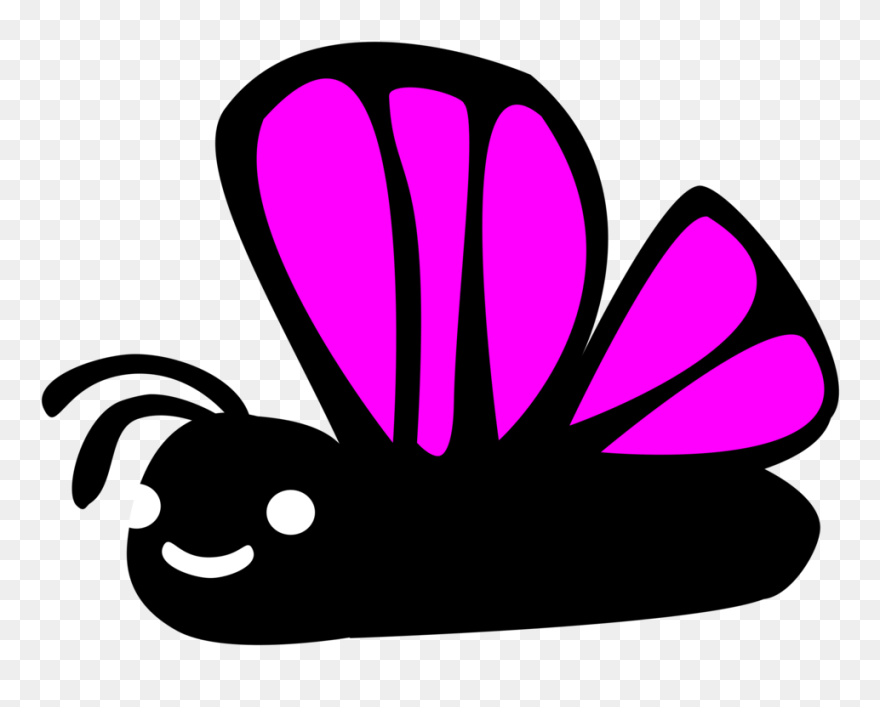 Pink,butterfly,flower - Butterflies Clipart