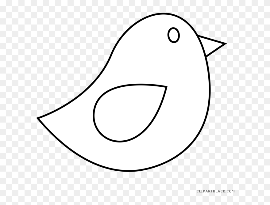 Clipart Black And White Bird Shape - Png Download