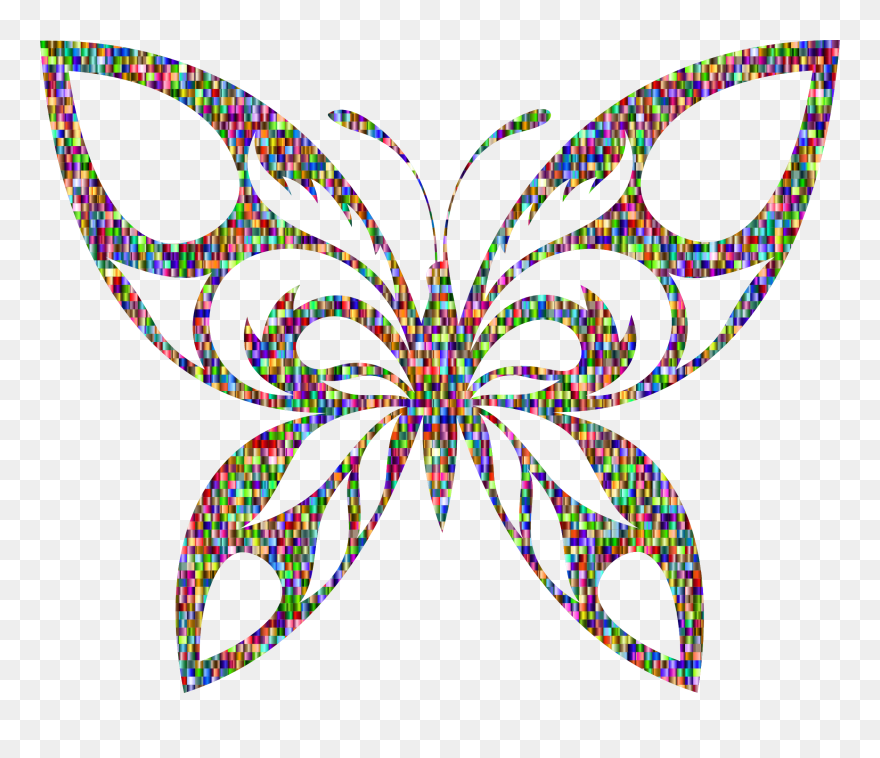 Butterfly Silhouette Clip Art At Getdrawings Com - Black And White Silhouette Butterfly Clipart - Png Download