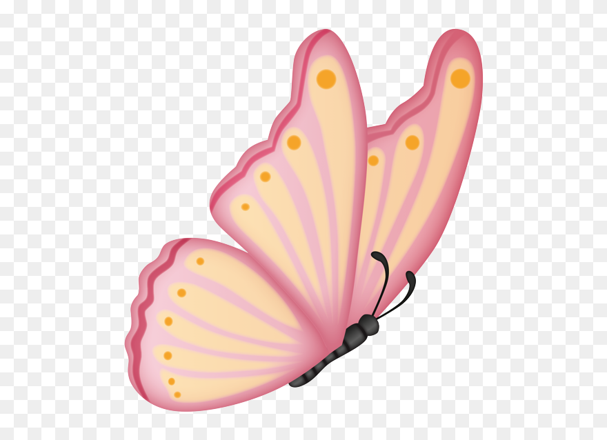 Light Pink Butterfly Clipart - Png Download