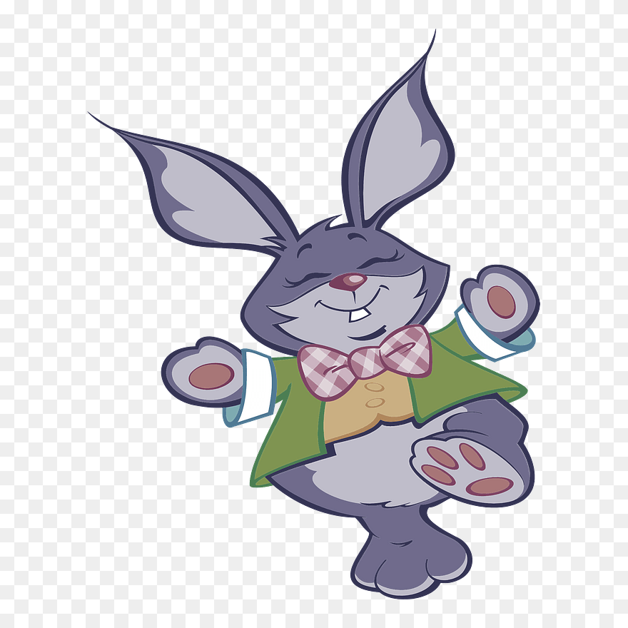 Happy Bunny Clipart - Velikonoční Zajíček Png Transparent Png