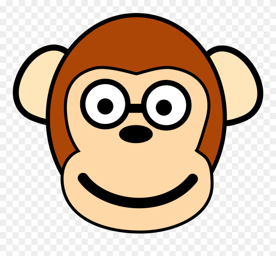 Easy Monkey Face Drawing Clipart