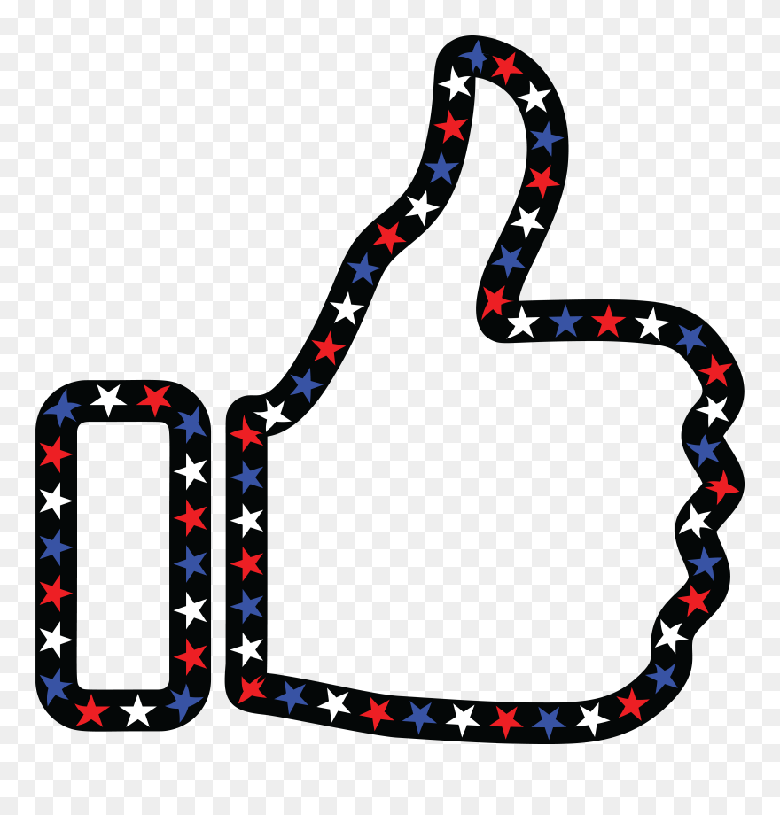 Transparent Command Economy Clipart - Red White And Blue Thumbs Up - Png Download